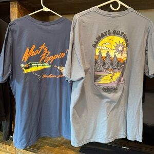 Lot of L & XL fishing tee shirts